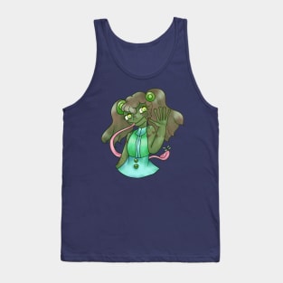 Frog Girl Catching A Dragonfly Tank Top